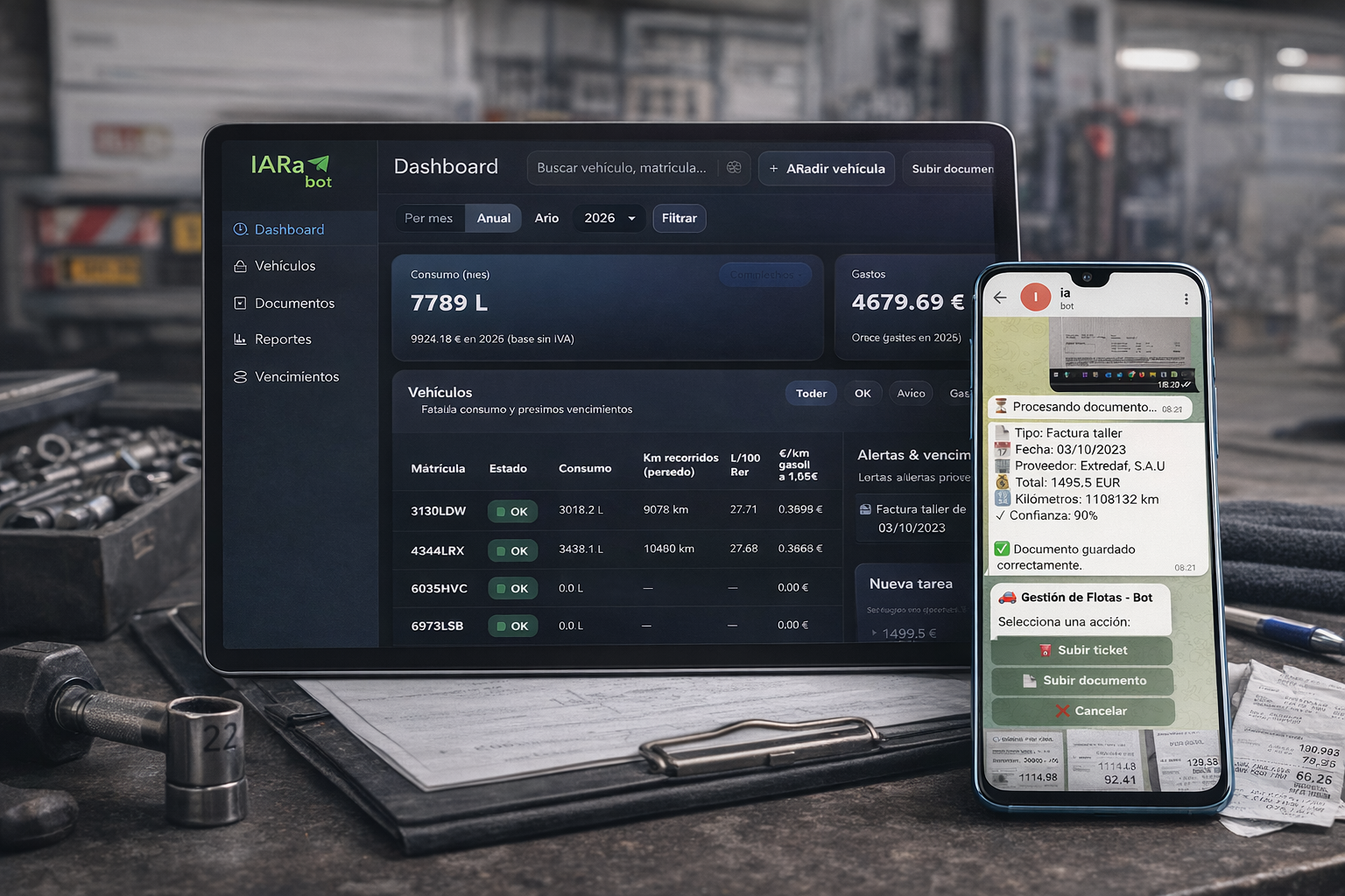 Control de consumos e ITV con reconocimiento de imagenes