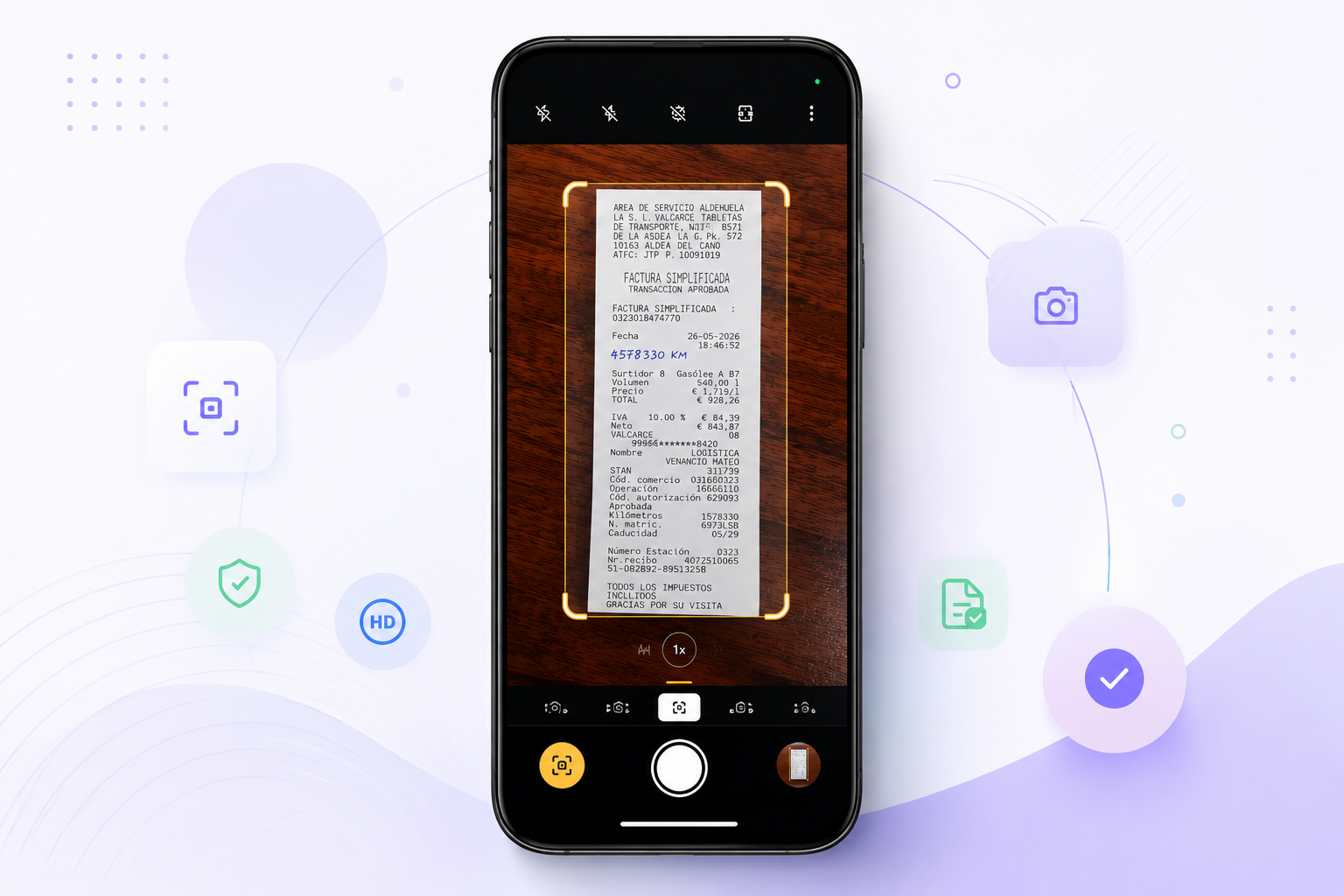 Captura desde móvil para digitalizar documentos